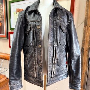 Master Supply Brown Leather Jacket - Excellent Patina